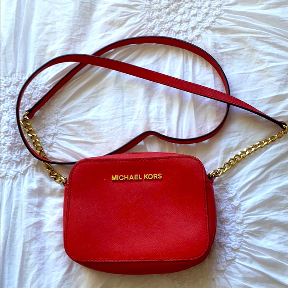 Michael Kors Red Cross Body Bag